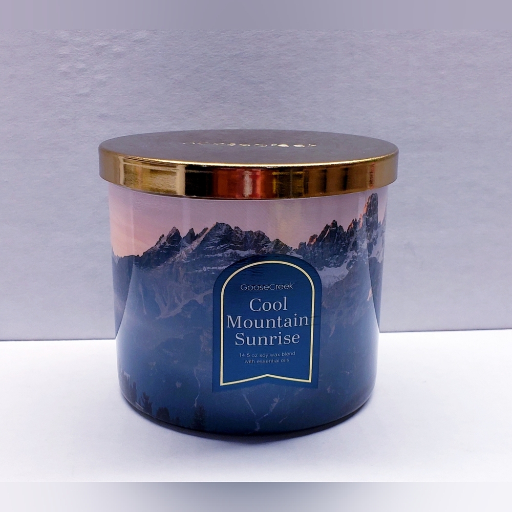 Goose Creek COOL MOUNTAIN SUNRISE Large 3-Wick Scented Candle,  14.5 oz